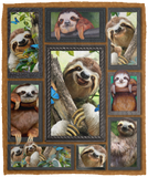 Sloth Blanket, Just A Girl Who Loves Sloths Fleece, Sherpa Blanket - VPM Cozy Plush Fleece Blanket - 50x60