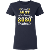Proud Aunt of A Class of 2020 Graduate T-Shirt Senior 2020 Quarantined