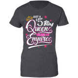Mens Womens 5 Bling Queen Building Paparazzi Cool Black T-shirt