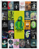 Rick And Morty Blanket, I'm Pickle Rick Fleece, Sherpa Blanket VPL Cozy Plush Fleece Blanket - 60x80