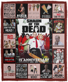 Shaun of the Dead Blanket Funny Halloween Quilt Fleece Sherpa Throw Blanket VPM Cozy Plush Fleece Blanket - 50x60