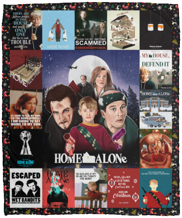 Home Alone Blanket, Home Alone Movies Fleece, Sherpa Blanket VPM Cozy Plush Fleece Blanket - 50x60