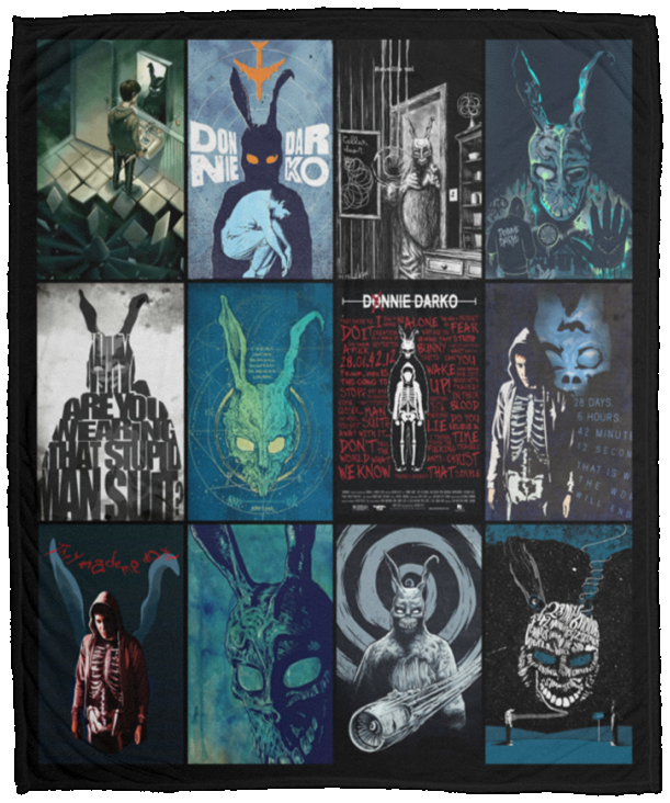 Donnie Darko Blanket Donnie Darko Quilt Fleece Sherpa Throw Blanket - VPM Cozy Plush Fleece Blanket - 50x60