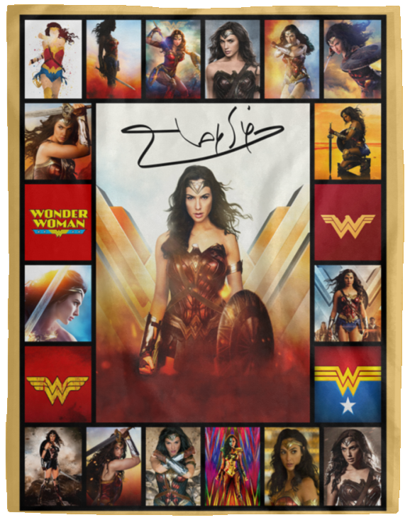 Wonder Woman Blanket, Gal Gadot Fleece, Sherpa Blanket For Fans - VPL Cozy Plush Fleece Blanket - 60x80