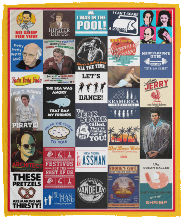 Seinfeld Blanket, Seinfeld TV Series Fleece, Sherpa Blanket Ver2 - VPM Cozy Plush Fleece Blanket - 50x60