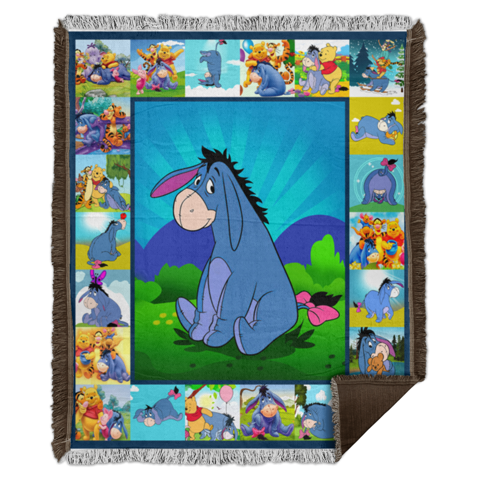 Eeyore and Pooh Blanket Pooh And Friends Quilt Fleece Sherpa Throw Blanket Quilt - WB56 Woven Blanket - 50x60