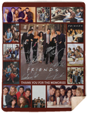 Friends Blanket, Friends Tv Show Signature Actors Thank You for The Memories Best Gift Christmas Blanket - Sherpa Blanket - 60"x80"