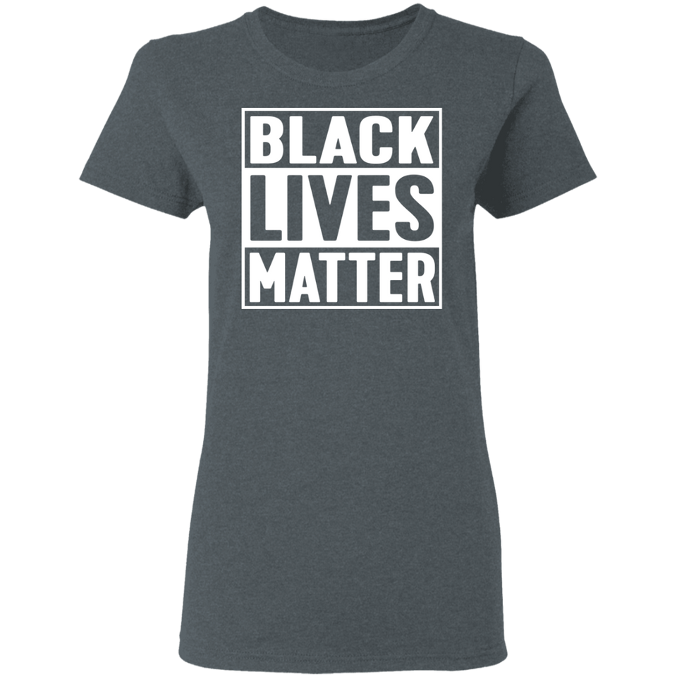 Black Lives Matter T-Shirt I Cant Breathe All Size (S-5XL) + Color  White BLM - Womens