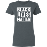 Black Lives Matter T-Shirt I Cant Breathe All Size (S-5XL) + Color  White BLM - Womens