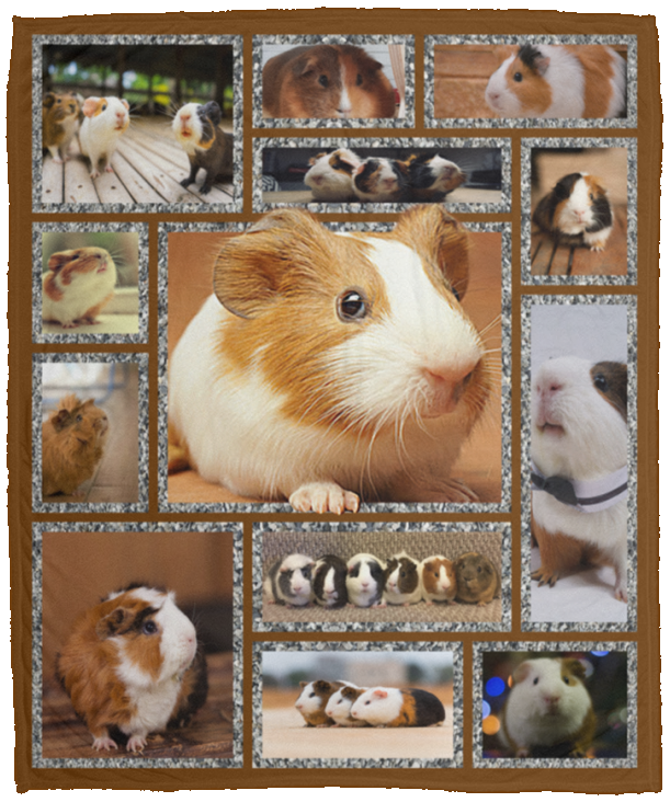 Guinea Pig Blanket Guinea pig 3D Quilt Do You Love Carrot Fleece, Sherpa Blanket - VPM Cozy Plush Fleece Blanket - 50x60