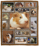 Guinea Pig Blanket Guinea pig 3D Quilt Do You Love Carrot Fleece, Sherpa Blanket - VPM Cozy Plush Fleece Blanket - 50x60