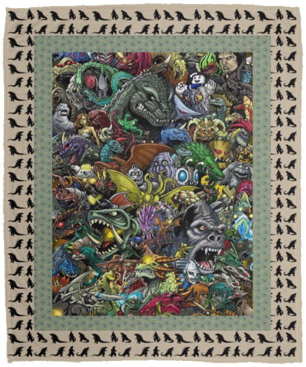 Godzilla King Of The Monsters 3d Fleece, Sherpa Blanket, Godzilla Quilt VPM Cozy Plush Fleece Blanket - 50x60