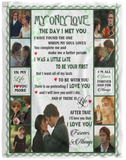 My Only Love Blanket, Pride and Prejudice Fleece or Sherpa Blankets Valentine's Day - VPL Cozy Plush Fleece Blanket - 60x80