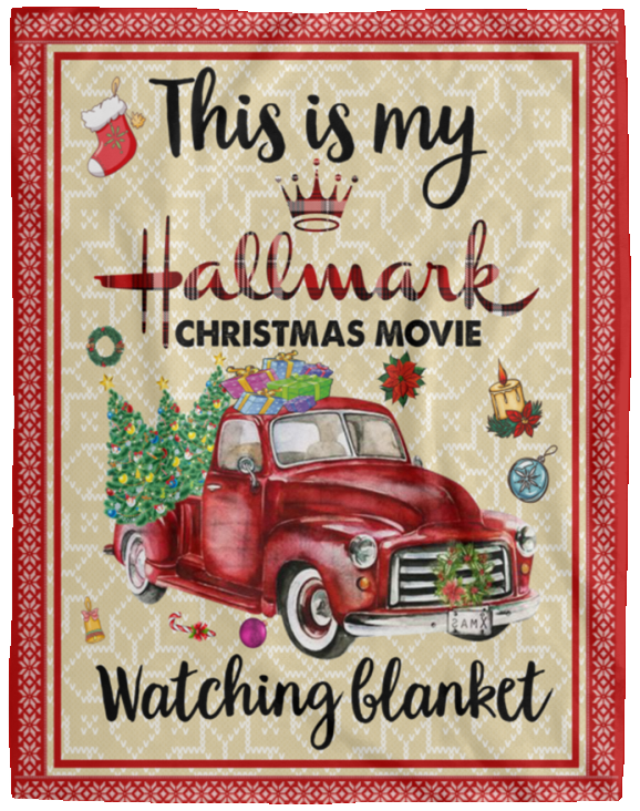 Christmas Movies Blanket This is my Hallmark movie Quilt Fleece Warm and Soft - VPL Cozy Plush Fleece Blanket - 60x80