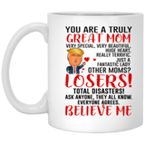 You Are A Truly Great Mom, Mom Mugs, Trump Mug Mom Gifts From Son Daughter, Funny Mom, Birthday Gift For Mother, Funny Donald Trump Mug Gift For Mother, Mother's Day Coffee Mug (Version 5) 11oz