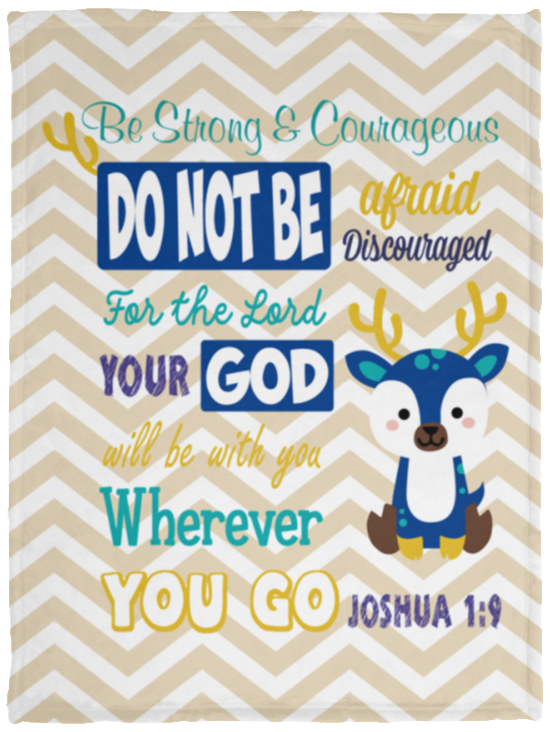 Christian Gifts Deer Blanket, Religious Bedding Baby Fleece, Sherpa Blanket - VPS Cozy Plush Fleece Blanket - 30x40