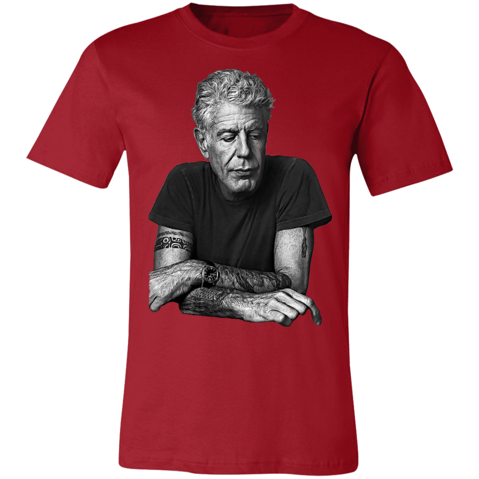 Anthony Bourdain T-Shirt Chef Gift - Anthony Bourdain Shirt - Canvas Unisex T-Shirt