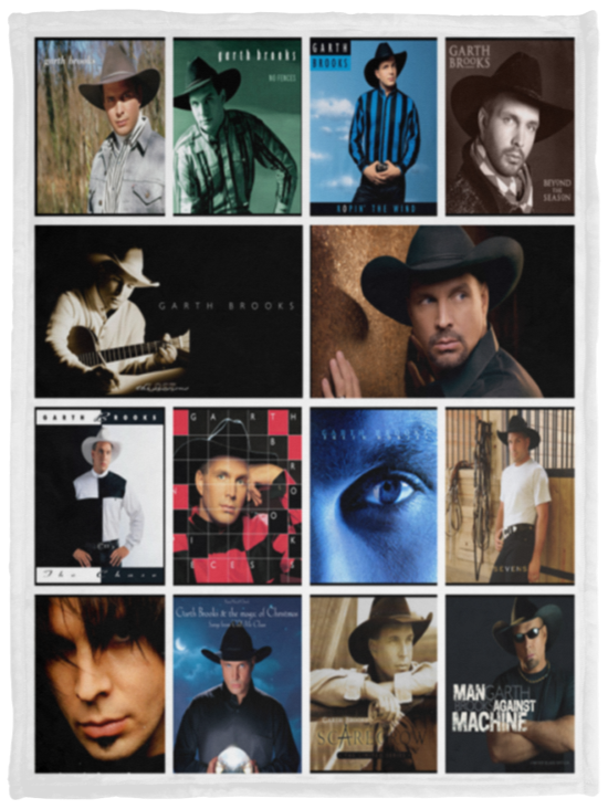 Garth Brooks Blanket, Garth Brooks Fleece, Sherpa Blanket - VPS Cozy Plush Fleece Blanket - 30x40
