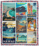 Hawaii Blanket, Hawaiian Culture & History Fleece, Sherpa Blanket - VPM Cozy Plush Fleece Blanket - 50x60