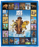 Ice Age Movies Blanket Ice Age 3D Quilt Fleece Sherpa Throw Blanket VPM Cozy Plush Fleece Blanket - 50x60