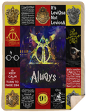 Harry Blanket Pottter Quilt - Harry-Pottter Blanket - Harry Fan Potter Blanket - Valentines Gift Idea for Men Women - Birthday Gift (Sherpa 60''x80'')
