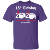 18th Birthday 2020 The Year When Shit Got Real Quarantined Shirt T-Shirt