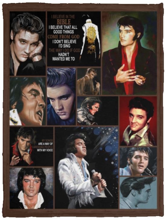 Elvis Presley Blanket, Elvis Fleece, Sherpa Blanket V1 VPS Cozy Plush Fleece Blanket - 30x40