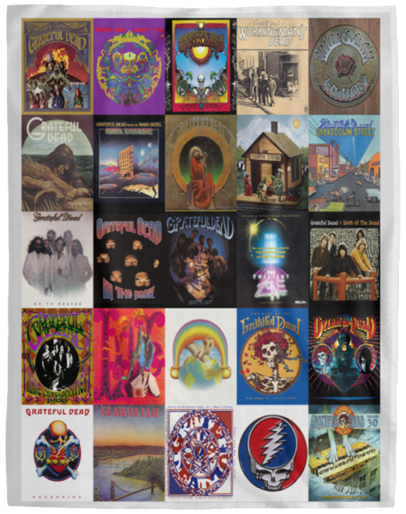 Grateful Dead Blanket, Grateful Dead Quilt, Fleece, Sherpa Blanket V3 VPL Cozy Plush Fleece Blanket - 60x80