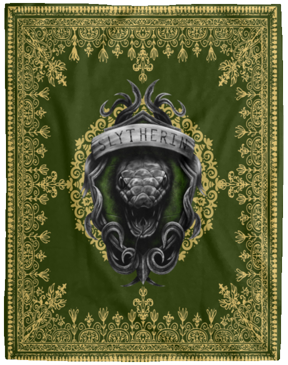 Mandala The Slytherin Snake Harry Potter Blanket Harry Potter Quilt Fleece - VPL Cozy Plush Fleece Blanket - 60x80