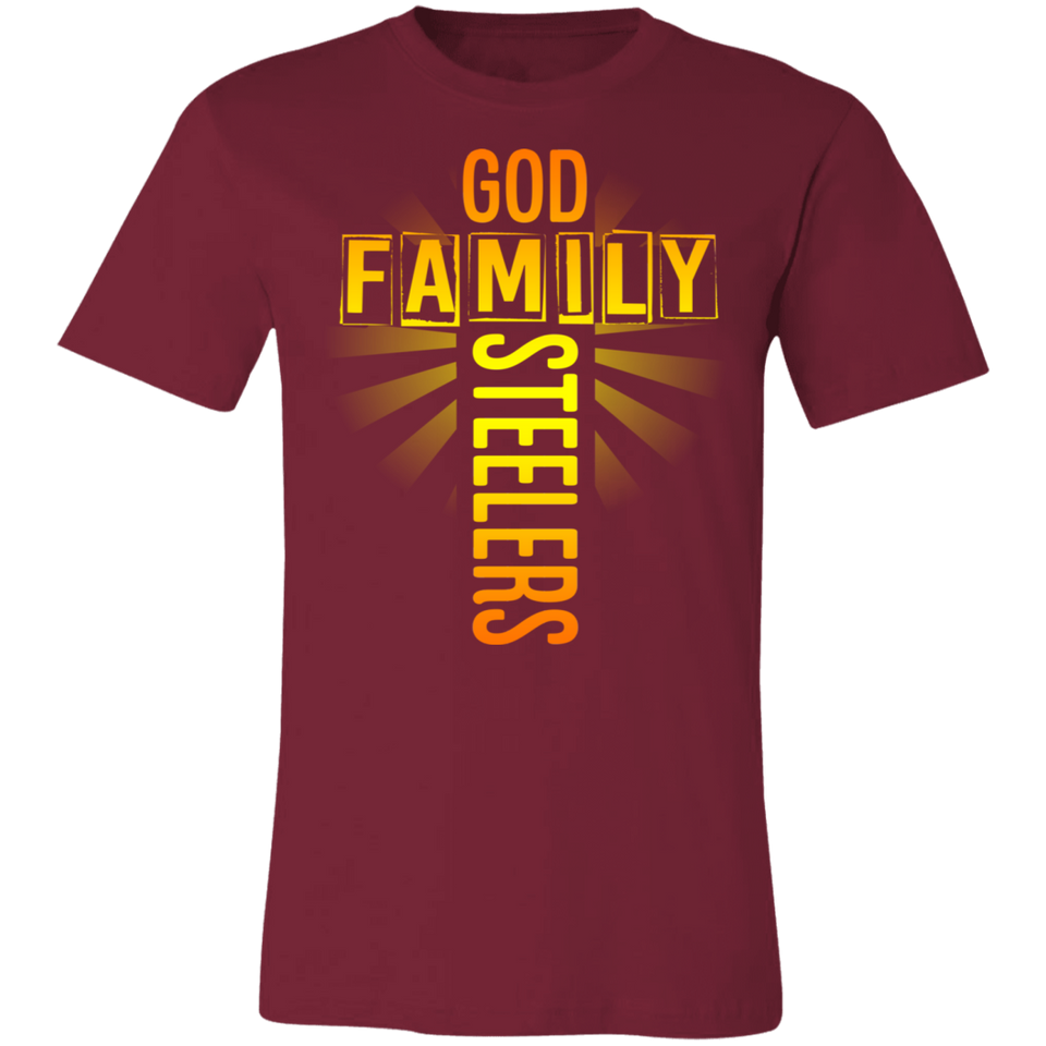 God Family Steelers T-Shirt Steelers Fan Unisex Jersey Short-Sleeve Tshirt