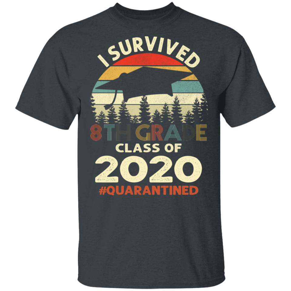 8th Grade Class of 2020 Quarantined Print T-Shirt Graduation Outfits Shirt