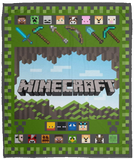Minecraft 3D Blanket Minecraft For Gamer Quilt Fleece Sherpa Throw Soft and Warm - VPM Cozy Plush Fleece Blanket - 50x60