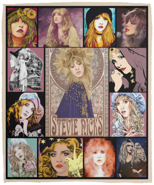 Stevie Nicks Blanket, Stevie Nicks For Fan Quilt, Nicks Fleece, Sherpa Blanket VPM Cozy Plush Fleece Blanket - 50x60