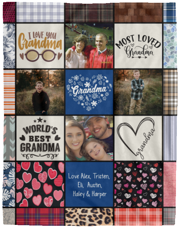 Love Alex, Tristen, Eli,  Austin, Haley & Harper - VPL Cozy Plush Fleece Blanket - 60x80