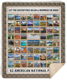 Let the Adventures Begin & Memories be Made SHM Sherpa Blanket - 50x60