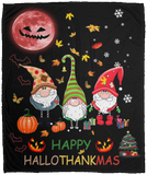 Halloween Gnome Blanket, Halloween Decor Throws Blanket Trick or Treat Blankets - VPM Cozy Plush Fleece Blanket - 50x60