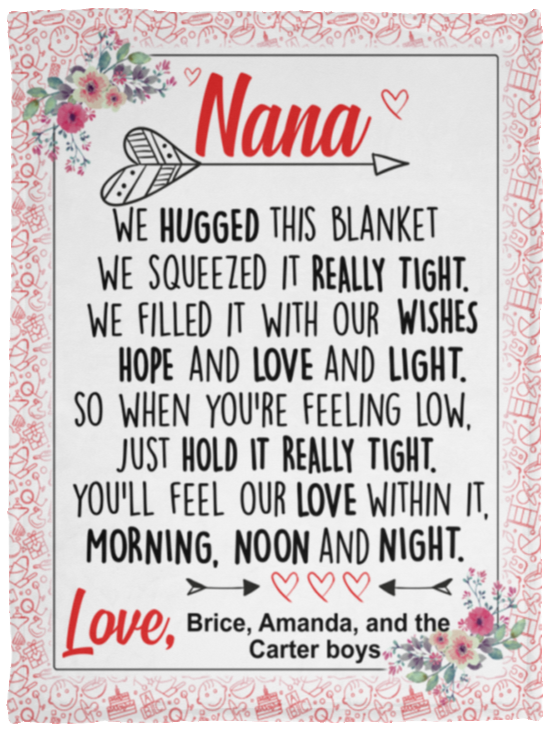Brice, Amanda, and the Carter boys - VPS Cozy Plush Fleece Blanket - 30x40