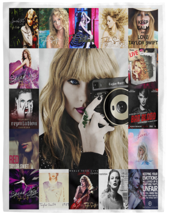 Taylor Swift Blanket, Taylor Swift Quilt, Fleece, Sherpa Blanket for Bedroom - VPL Cozy Plush Fleece Blanket - 60x80