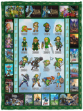 Legend of Zelda Blanket, Legend of Zelda - Evolves Fleece, Sherpa Blanket - VPS Cozy Plush Fleece Blanket - 30x40