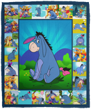 Eeyore And Pooh Blanket Eeyore Lover Quilt Fleece Sherpa - VPM Cozy Plush Fleece Blanket - 50x60