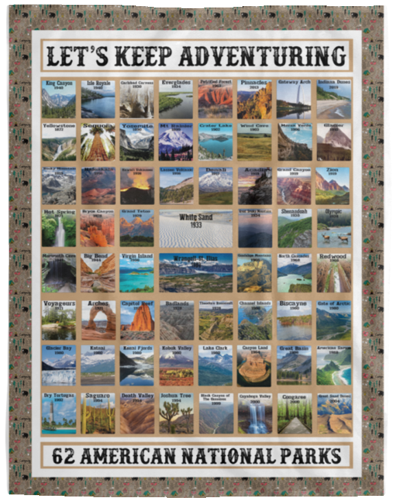 Let’s Keep Adventuring - VPL Cozy Plush Fleece Blanket - 60x80