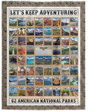 Let’s Keep Adventuring - VPL Cozy Plush Fleece Blanket - 60x80