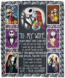 The Nightmare Before Christmas Fleece, Sherpa Blanket, To My Wife Quilt VPM Cozy Plush Fleece Blanket - 50x60