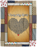 I Cross My Heart Blanket, I Cross My Heart Quilt, Fleece, Sherpa Blanket VPL Cozy Plush Fleece Blanket - 60x80