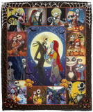 Jack Skellington & Sally Blanket, Fleece, Sherpa Blankets, Throw Bed Blankets Soft and Warm comforters Bed Couch Living Room Ver2 - VPM Cozy Plush Fleece Blanket - 50x60