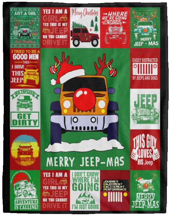 Merry Jeep-Mas Blanket copy VPL Cozy Plush Fleece Blanket - 60x80