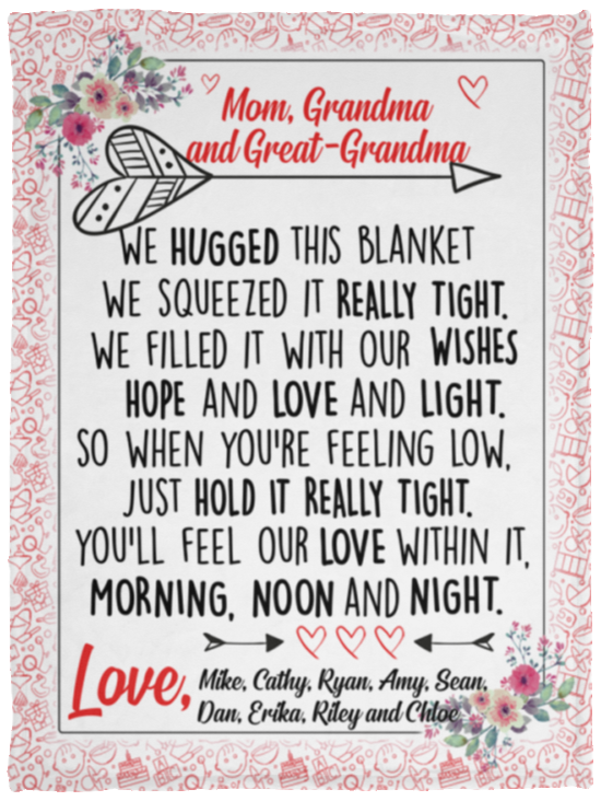 Mike, Cathy, Ryan, Amy, Sean, Dan, Erika, Riley and Chloe - VPS Cozy Plush Fleece Blanket - 30x40