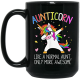 Aunticorn Like an Aunt Only Awesome Coffee Mug, Unicorn Face, Unicorn Gift, Unicorn Coffee Mug, Spirit Animal, Gift for Her, Rainbow Unicorn 15oz b