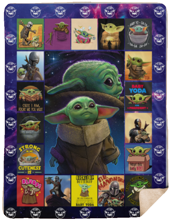 Collection Baby Yoda Blanket Star Blanket Wars Blanket Mandalorian Blanket - Yoda Funny blanket - Star-War Gift Idea For Men Women - Birthday Gift - Sherpa Blanket - 60"x80"