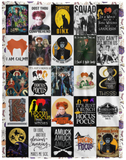 Hocus Pocus Halloween Blanket Fleece Sherpa Blanket Quilt for Bedroom Living Room Sofa, Best Gifts for Birthdays, Christmas, Halloween, Mother's Day, Father's Day. VPL Cozy Plush Fleece Blanket - 60x80
